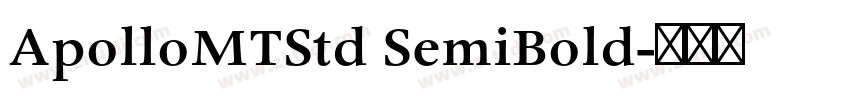 ApolloMTStd SemiBold字体转换